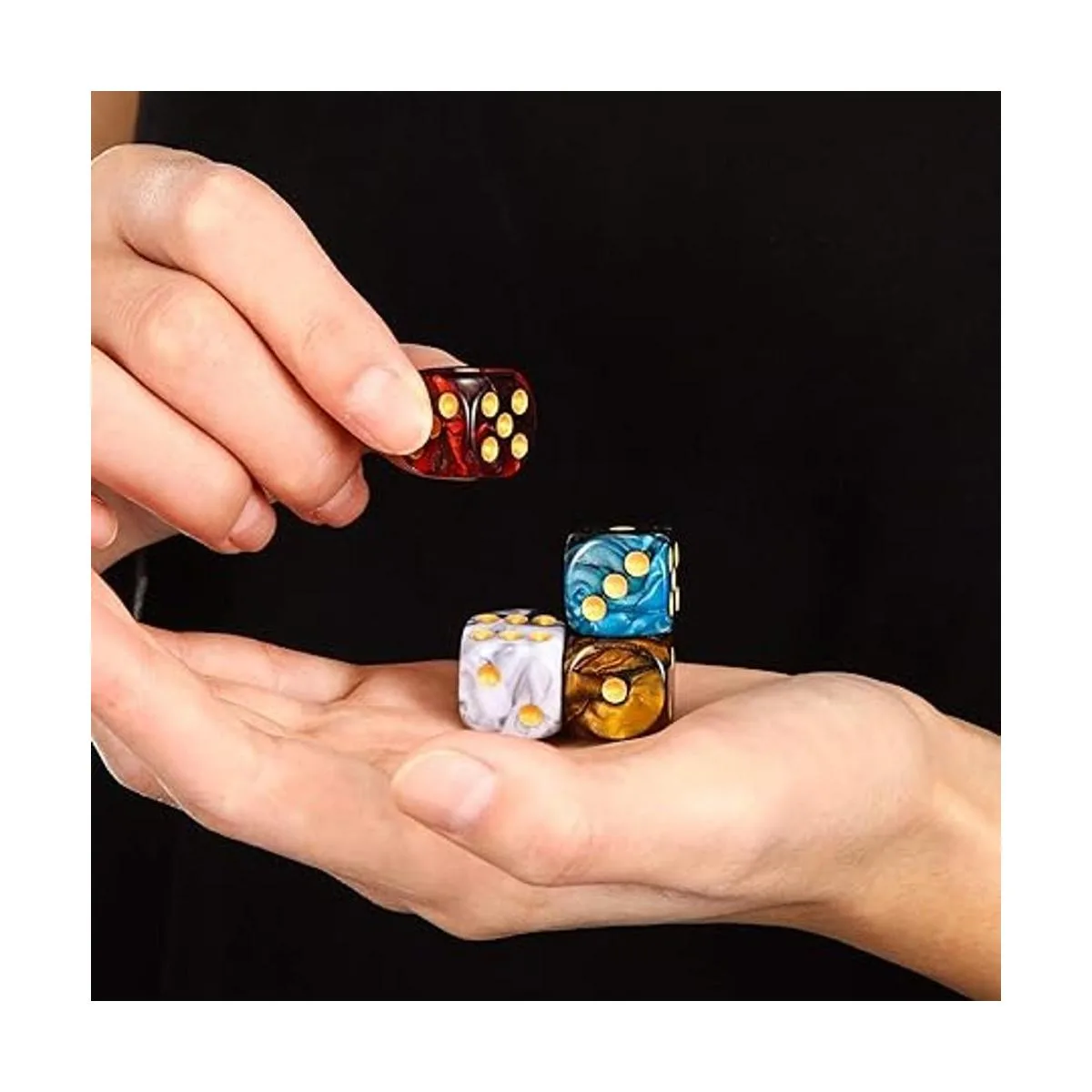 TecUnite Juego de dados poliédricos de 25 piezas juego de_6