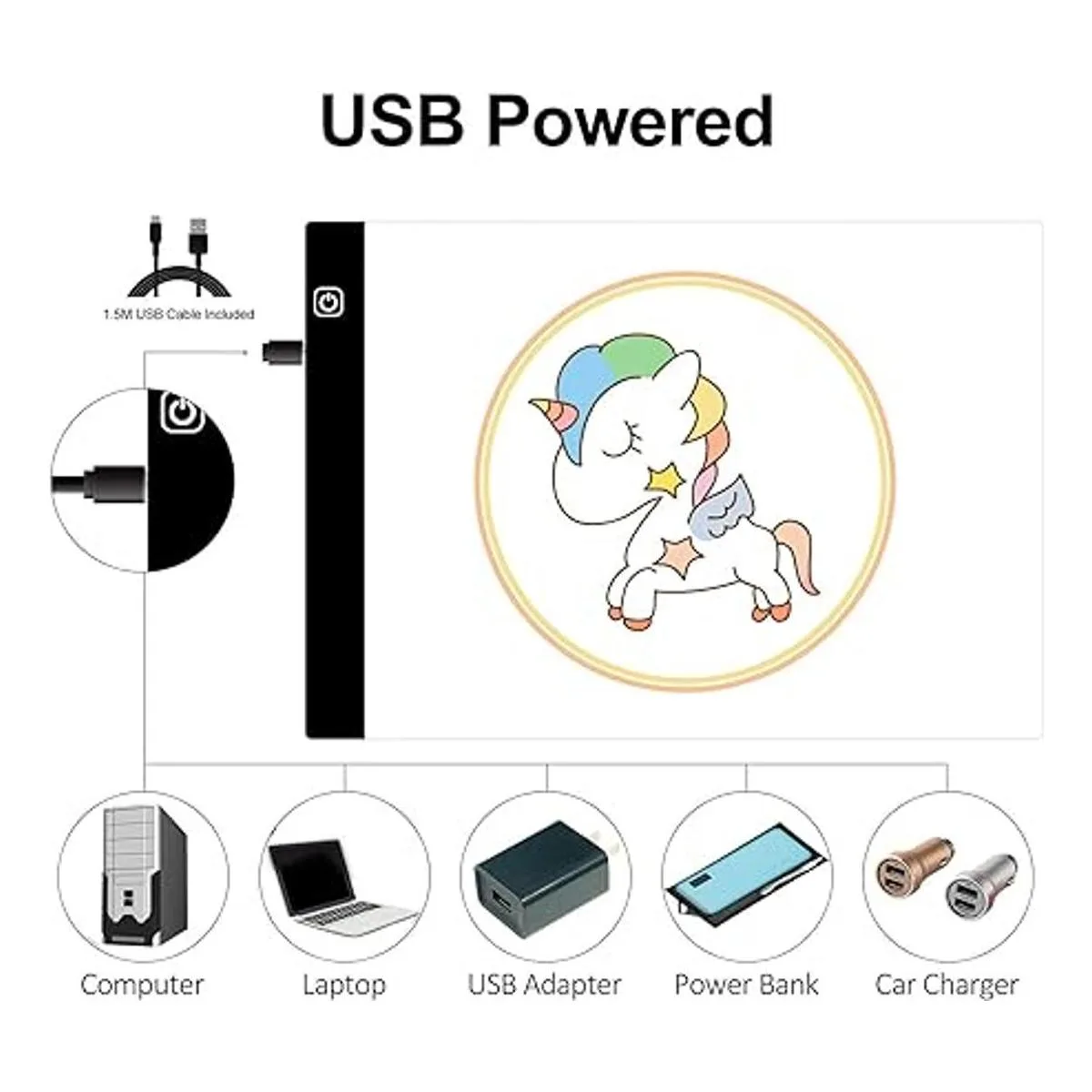 Almohadilla de luz LED A4 para pintura de diamantes kit