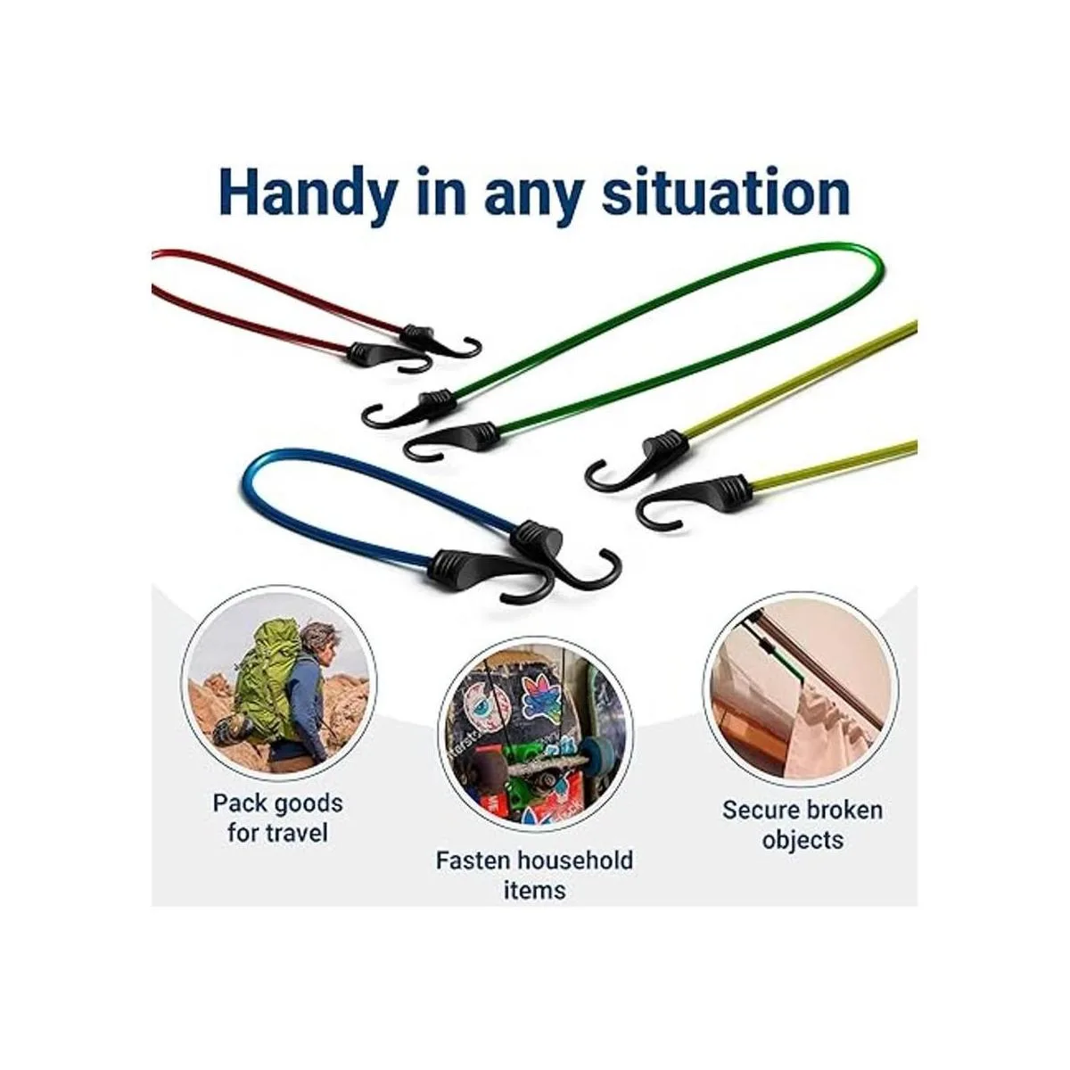 Bungee Cords Heavy Duty Outdoor with Hooks Premium Grade