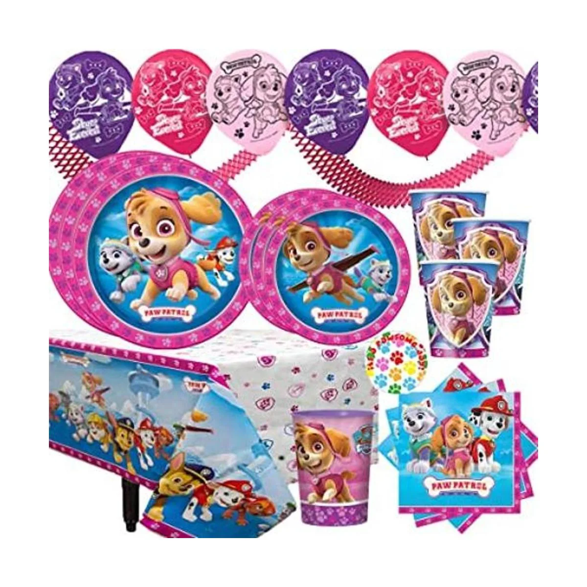 Paquete de suministros de fiesta de cumpleaños de pata de_1