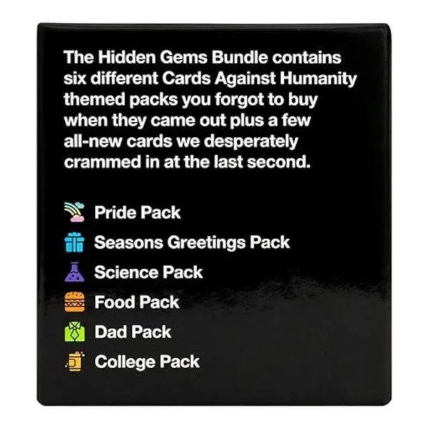 Juego Cards Against Humanity Paquete de gemas ocultas._3