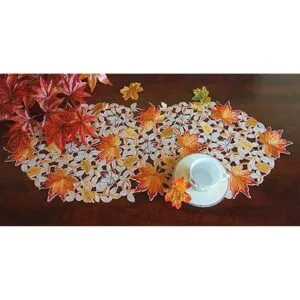 GRANDDECO Camino de mesa de Acción de Gracias cosecha de