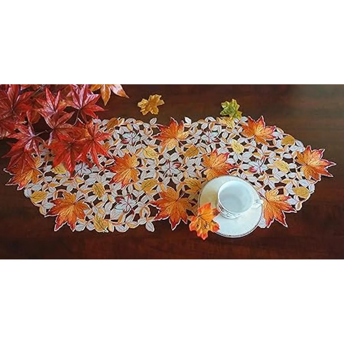 GRANDDECO Camino de mesa de Acción de Gracias cosecha de