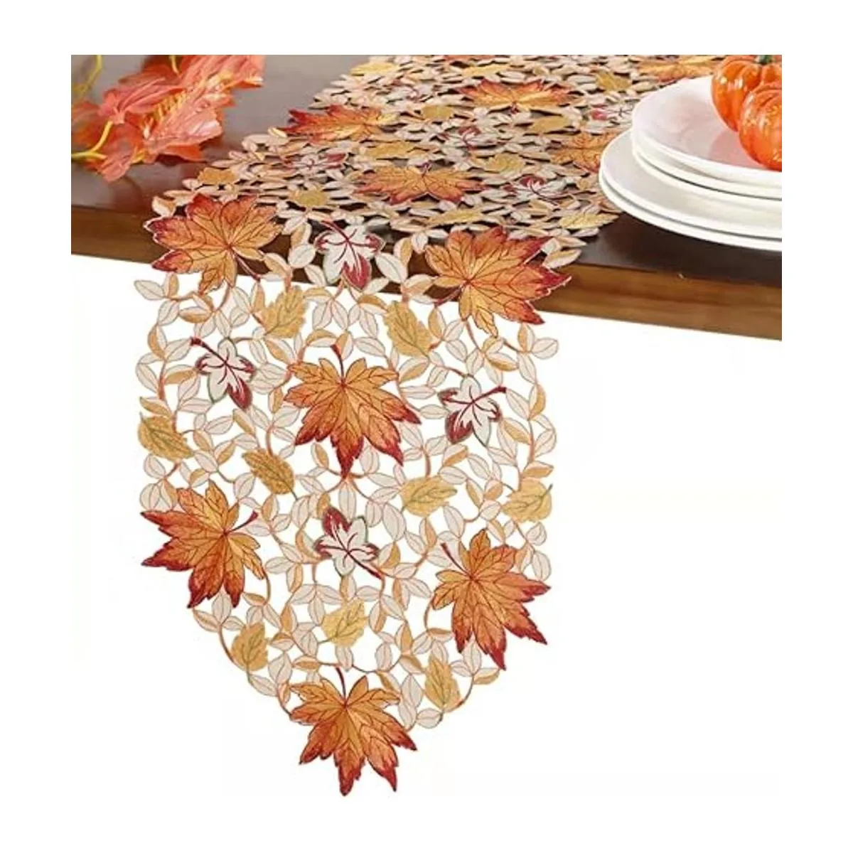 GRANDDECO Camino de mesa de Acción de Gracias cosecha de