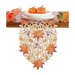 GRANDDECO Camino de mesa de Acción de Gracias cosecha de