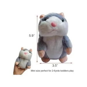 Himeeu Hámster de peluche interactivo para niños y niñas_3