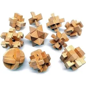 Guaishou 10 en uno 3D pequeños rompecabezas de madera_2