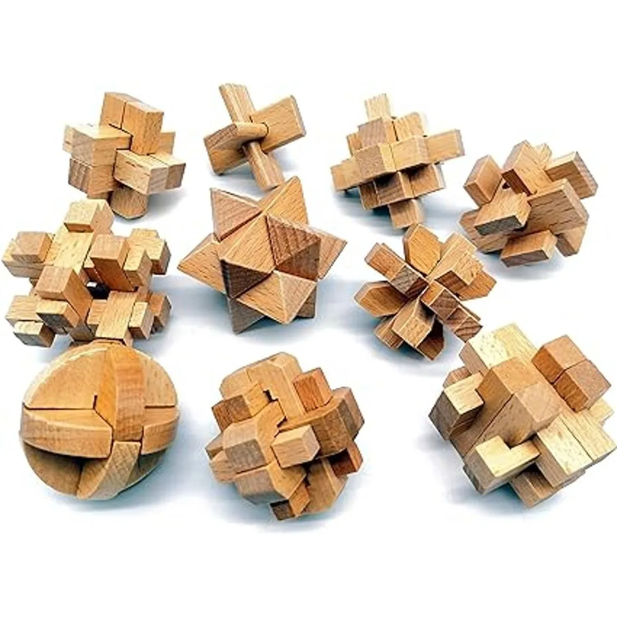 Guaishou 10 en uno 3D pequeños rompecabezas de madera_2
