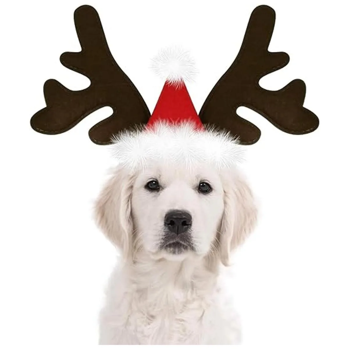 KUDES Diadema clásica de cuernos de reno de Navidad para_1