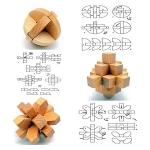 Guaishou 10 en uno 3D pequeños rompecabezas de madera_3