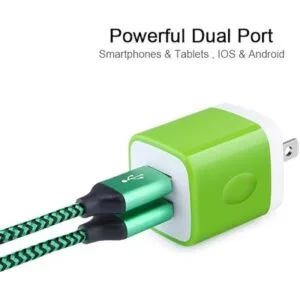 Cargador de pared adaptador USB C de doble puerto con 2_3