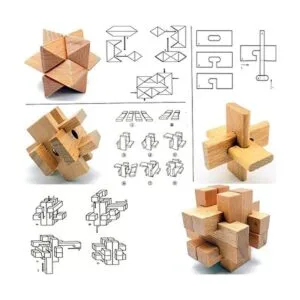 Guaishou 10 en uno 3D pequeños rompecabezas de madera_4