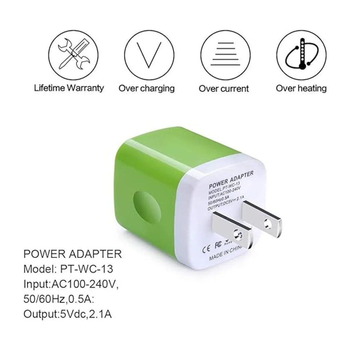 Cargador de pared adaptador USB C de doble puerto con 2_2