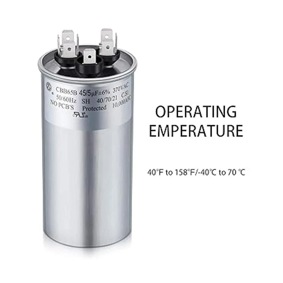 Condensador 45 5 MFD 370V Dual Run Round Condensador para_4