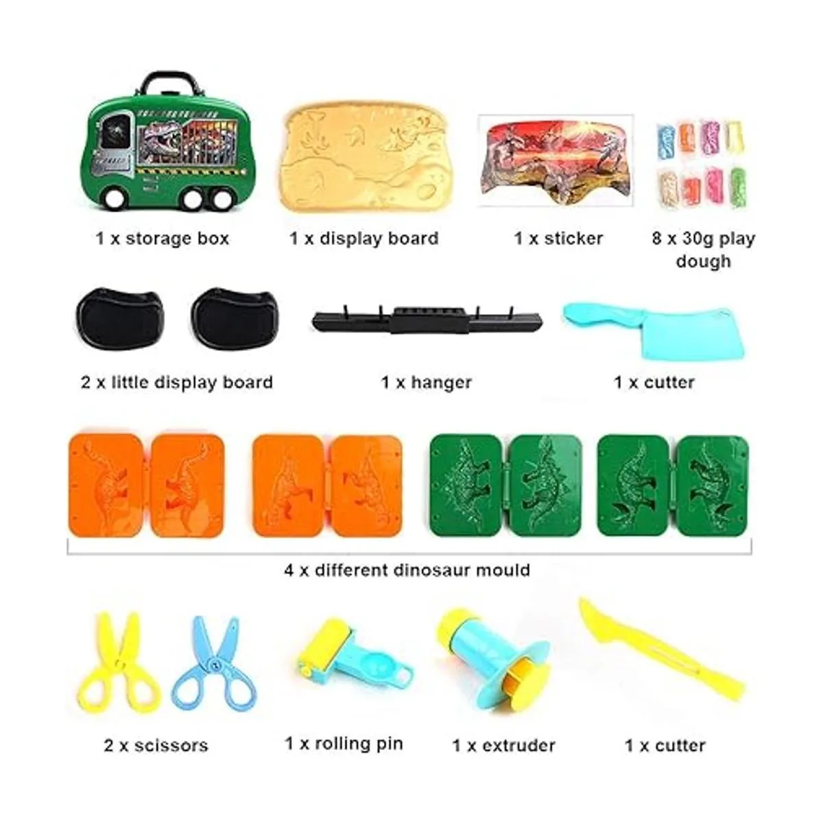 DIY Play Dough Dinosaur Toys Clay Pretend Play Set with_2