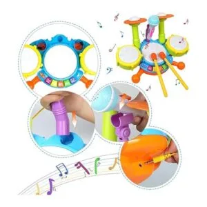 POKONBOY Juego de batería para niños pequeños con_5