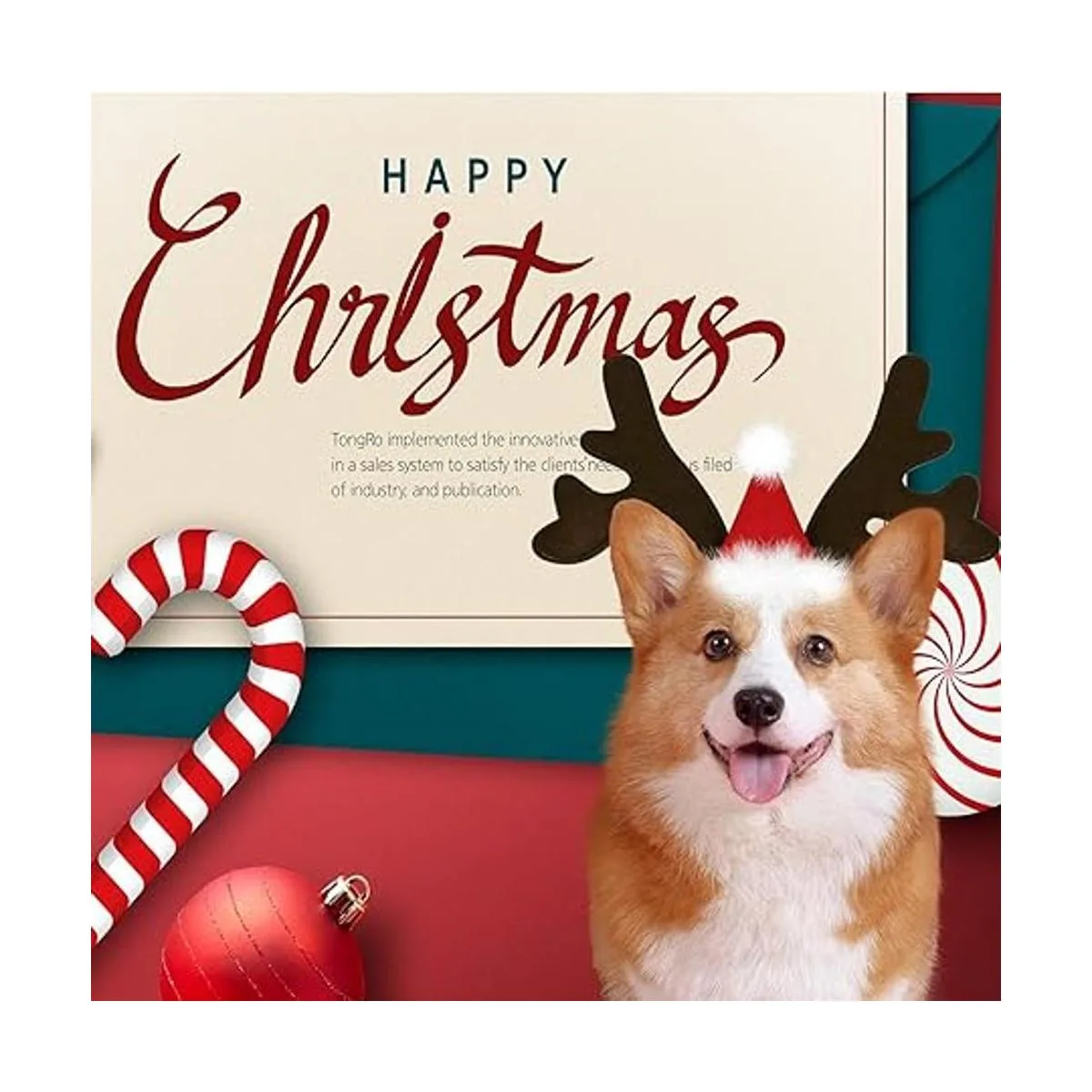 KUDES Diadema clásica de cuernos de reno de Navidad para_6