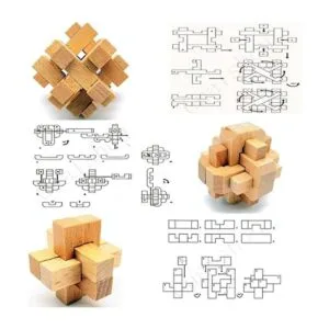 Guaishou 10 en uno 3D pequeños rompecabezas de madera_5