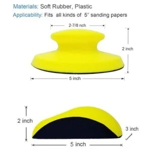 Tockrop 2 bloques de lijado de mano de 5 pulgadas redondos_2