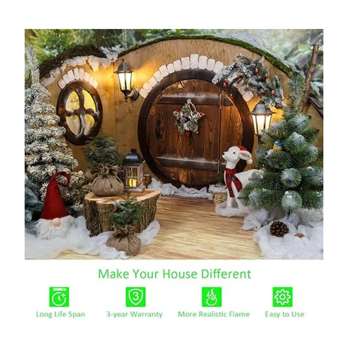 OMK Bombillas LED con efecto llama 4 nuevos modos_2