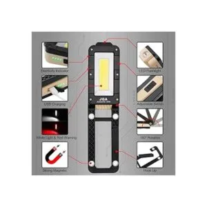 Luz de trabajo magnética LED recargable portátil linterna