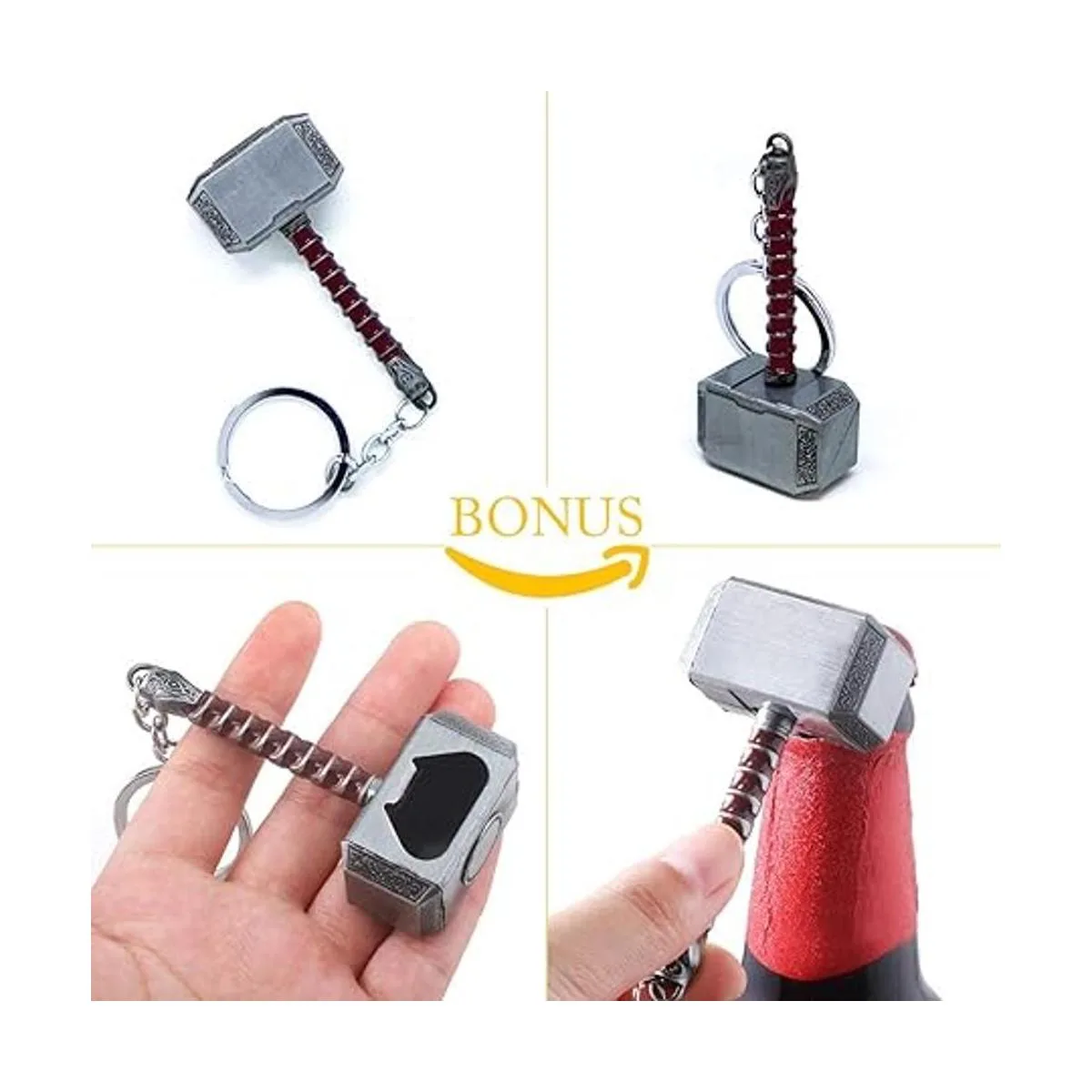 Nidavellir 2Pack Fist Beer Opener and Hammer Keychain