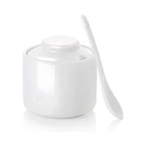 ONTUBE Azúcar de cerámica con tapa y cuchara caja de_1