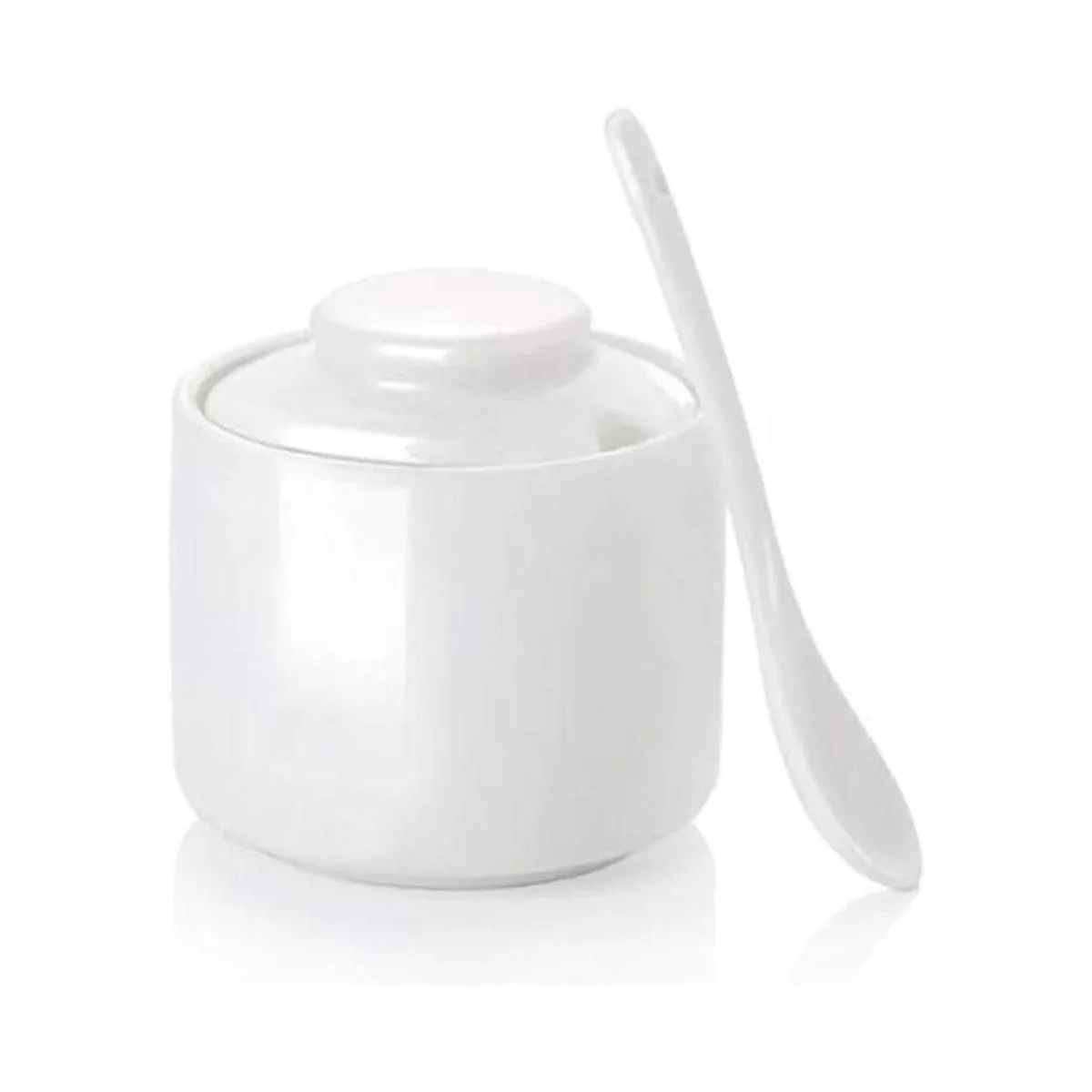 ONTUBE Azúcar de cerámica con tapa y cuchara caja de_1