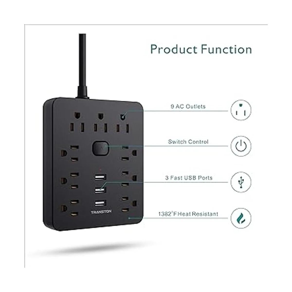 Regleta de alimentación con 9 tomas de corriente 3_2