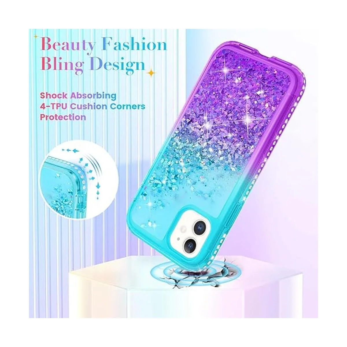 Ruky Funda para iPhone 11 iPhone 11 con purpurina funda_4