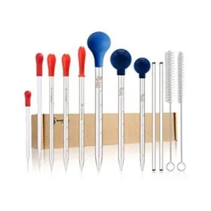 8 pipetas goteras graduadas de vidrio grueso de 0.0 fl oz_1