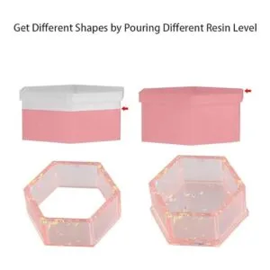 Molde de resina de silicona DIY 5 contenedores de forma