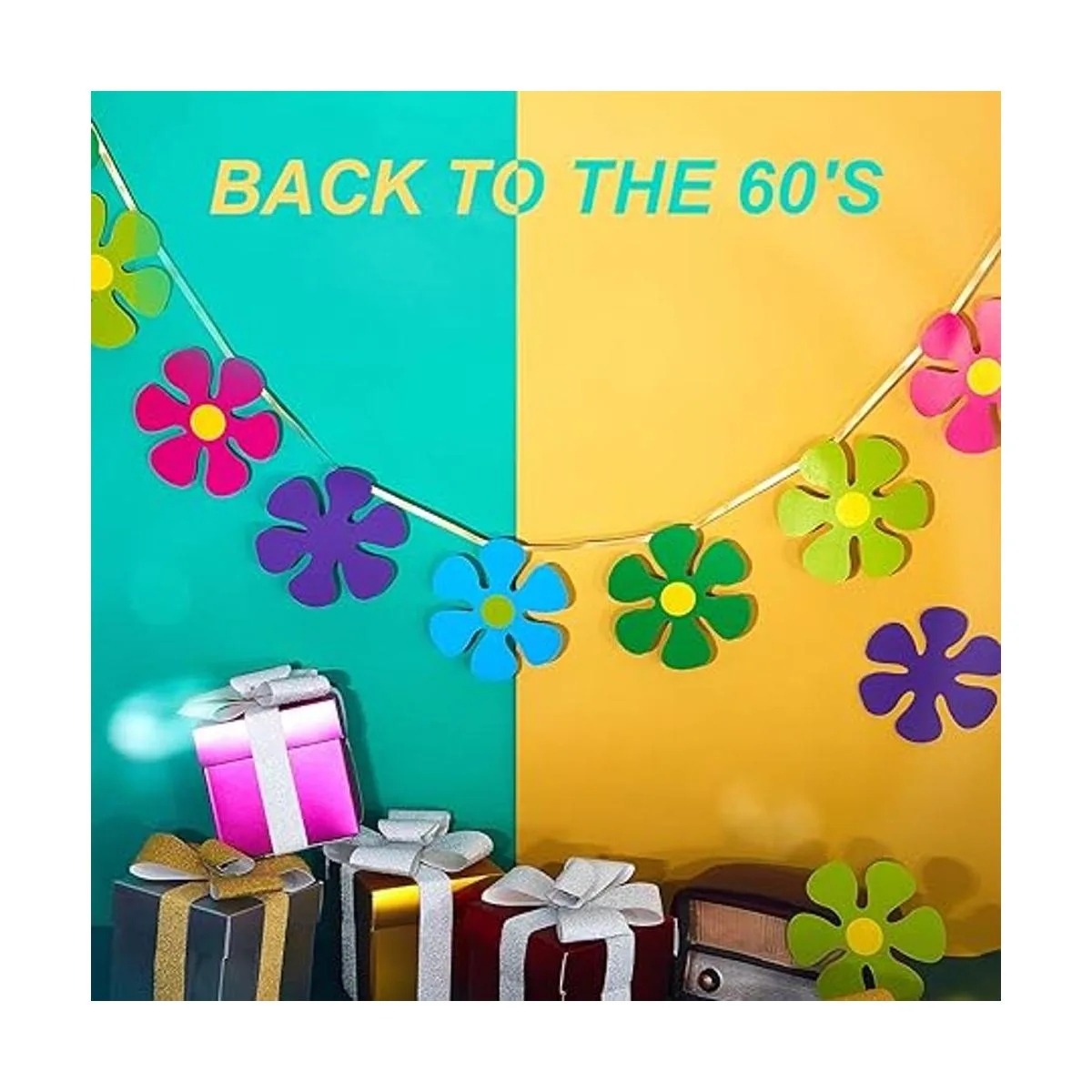 60 recortes en forma de flor mini retro para decoración de_4