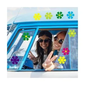 60 recortes en forma de flor mini retro para decoración de_6