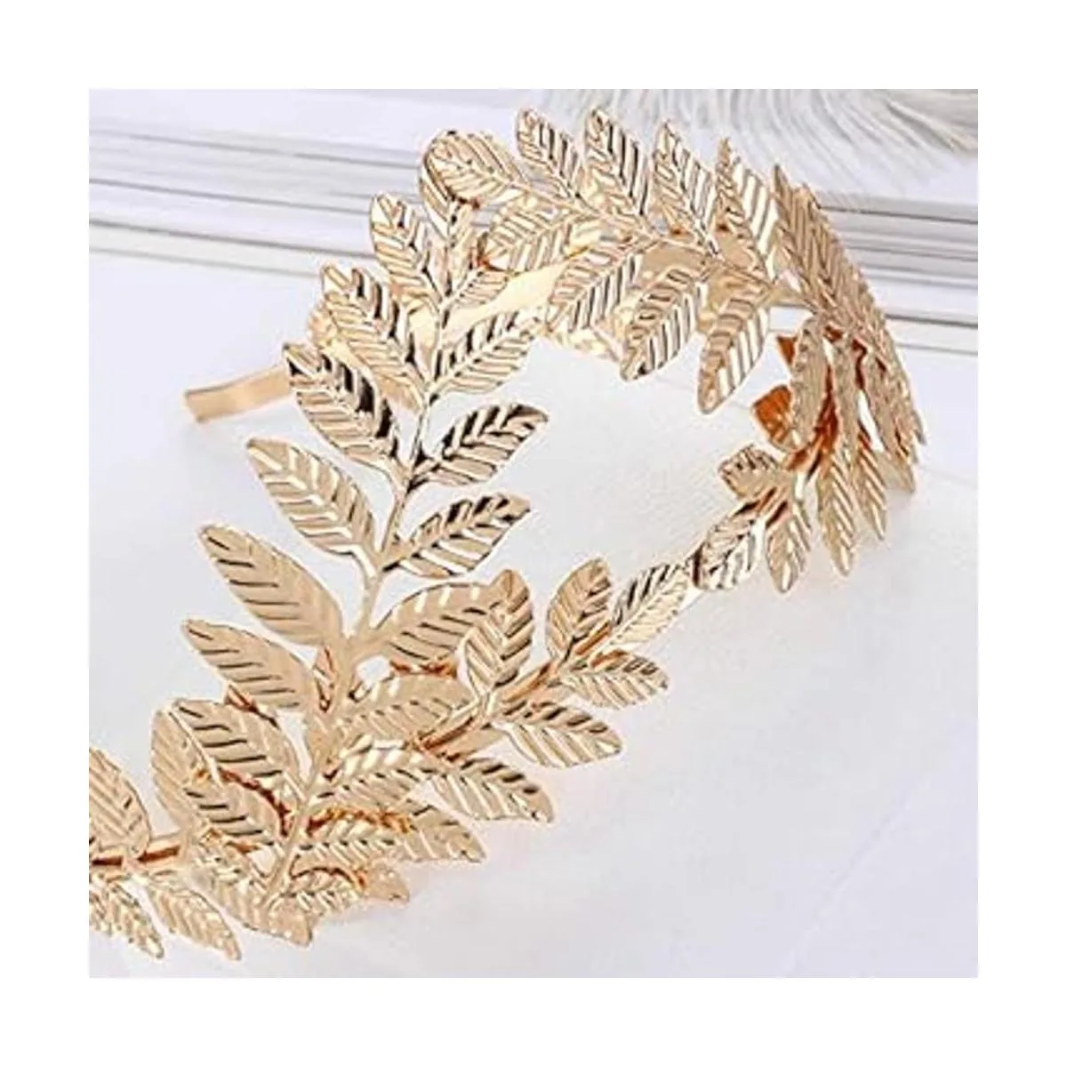 HIPIHOM Diosa griega Corona nupcial Hoja Dorada Diadema_3