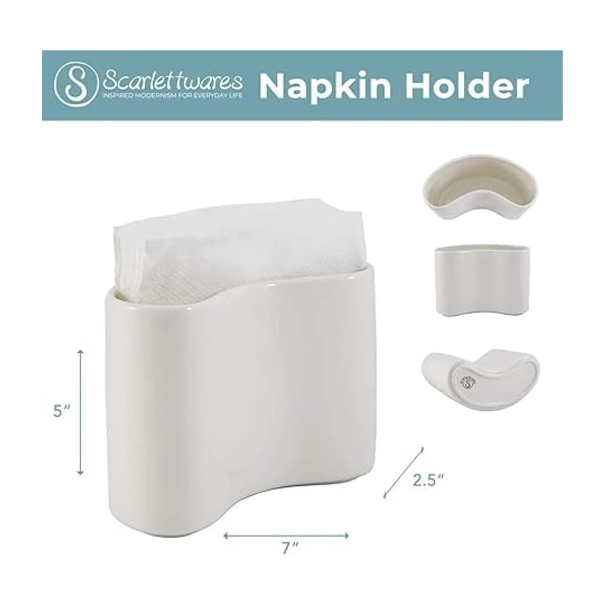 Scarlettwares Servilletero para mesa de cocina papel de_2