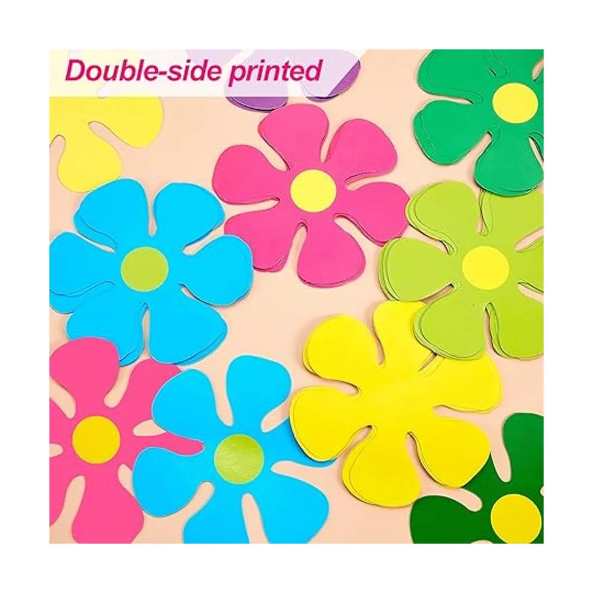 60 recortes en forma de flor mini retro para decoración de_3