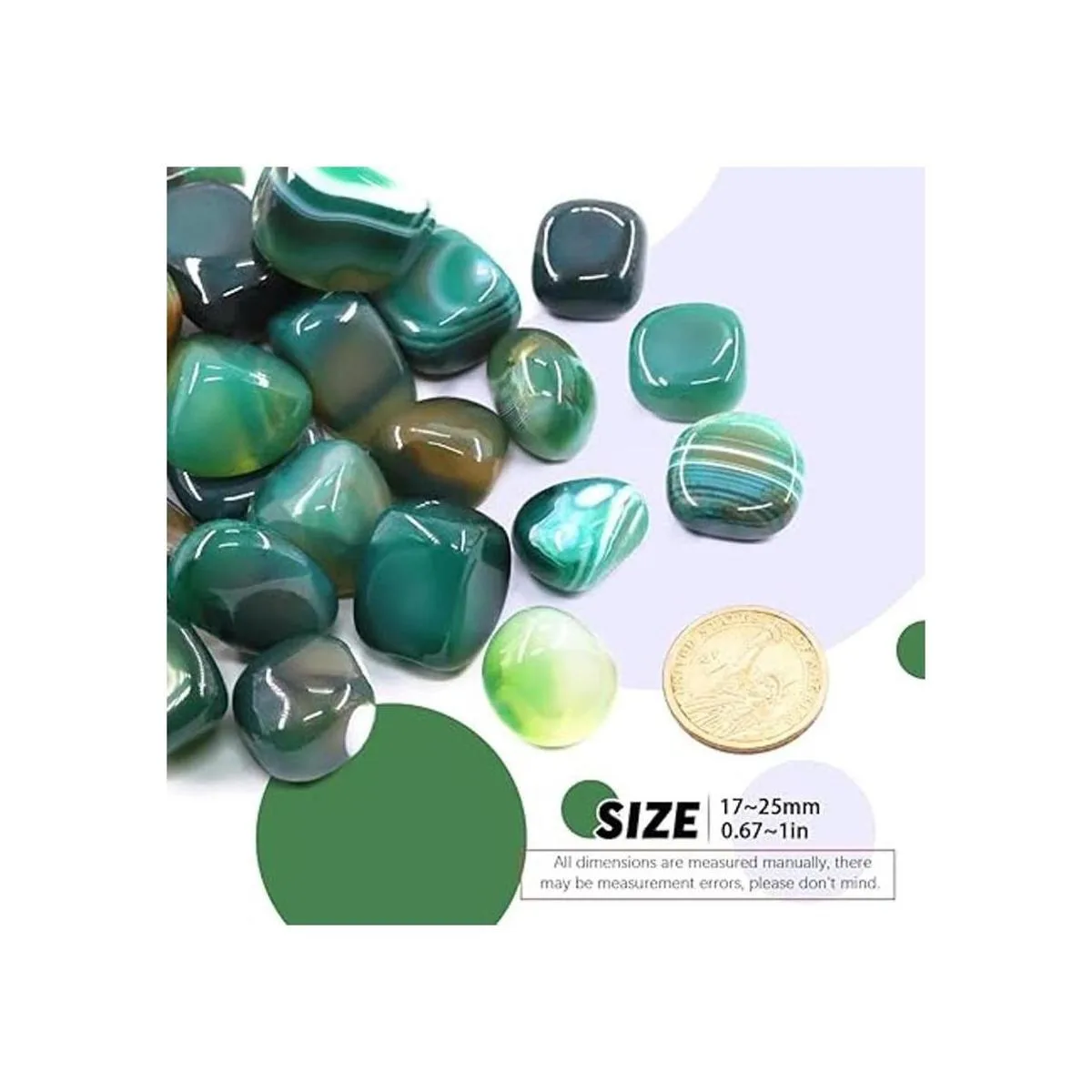 Hilitchi Piedras de ágata pulidas para plantas lechos de_2