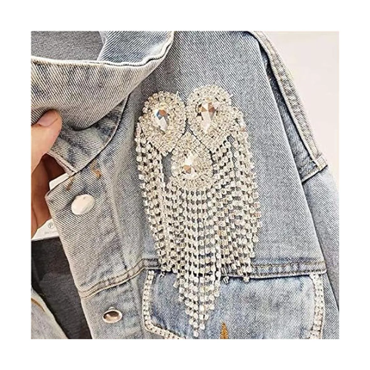 Parches de diseño de gota de agua con cuentas de diamante_4