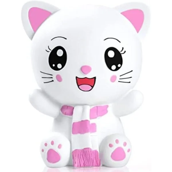 HW Kitten Money Bank Pink Shatterproof Cat Piggy Bank_1