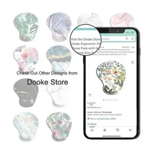 Dooke Alfombrilla de mouse para juegos con diseño de arte_6