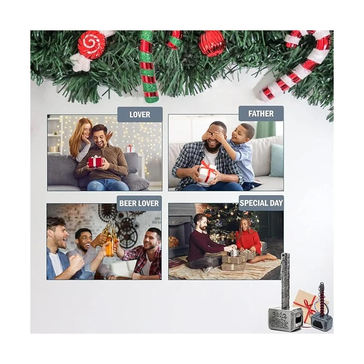 Nidavellir Paquete de 2 abrelatas de cerveza magnético en