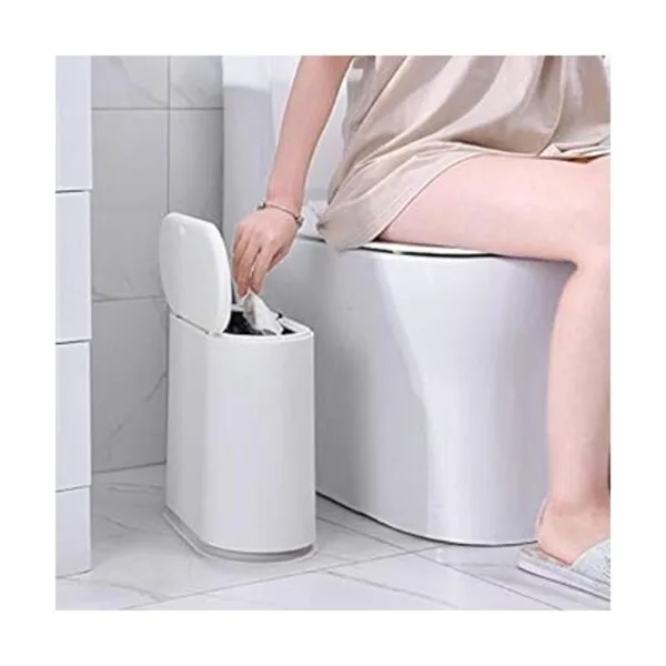 Sooyee 10 Liter Rectangular Plastic Trash Can Wastebasket_3
