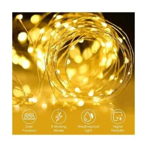 Solar String Lights Outdoor 33Ft 100LEDs Solar Fairy_2