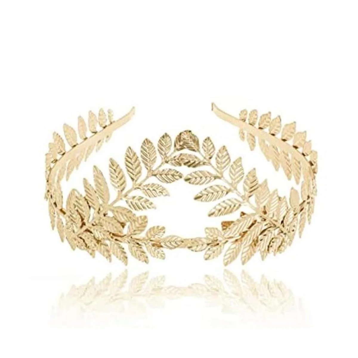 HIPIHOM Diosa griega Corona nupcial Hoja Dorada Diadema_1