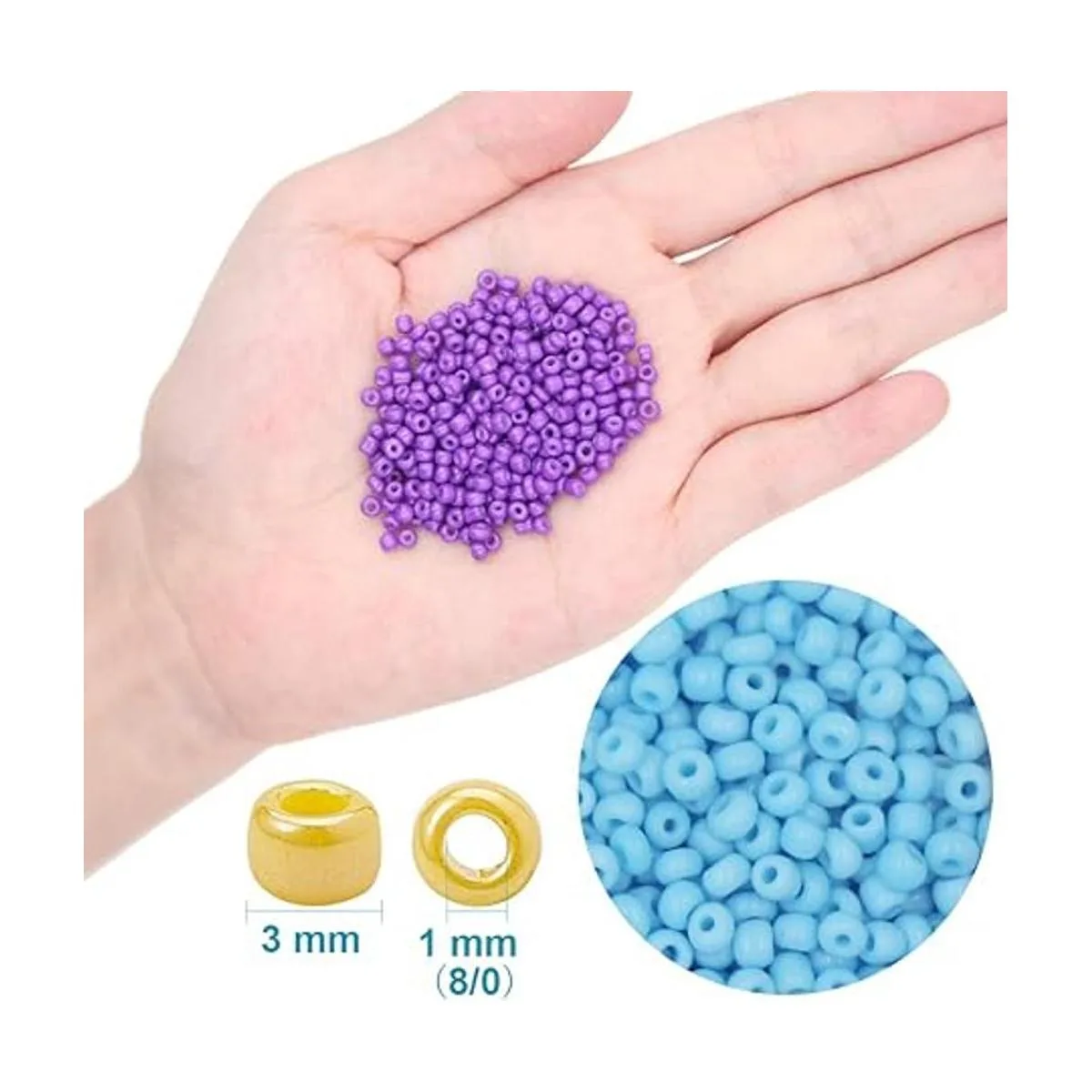 EuTengHao 13200Pcs Glass Seed Beads Small Craft Beads