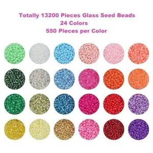 EuTengHao 13200Pcs Glass Seed Beads Small Craft Beads