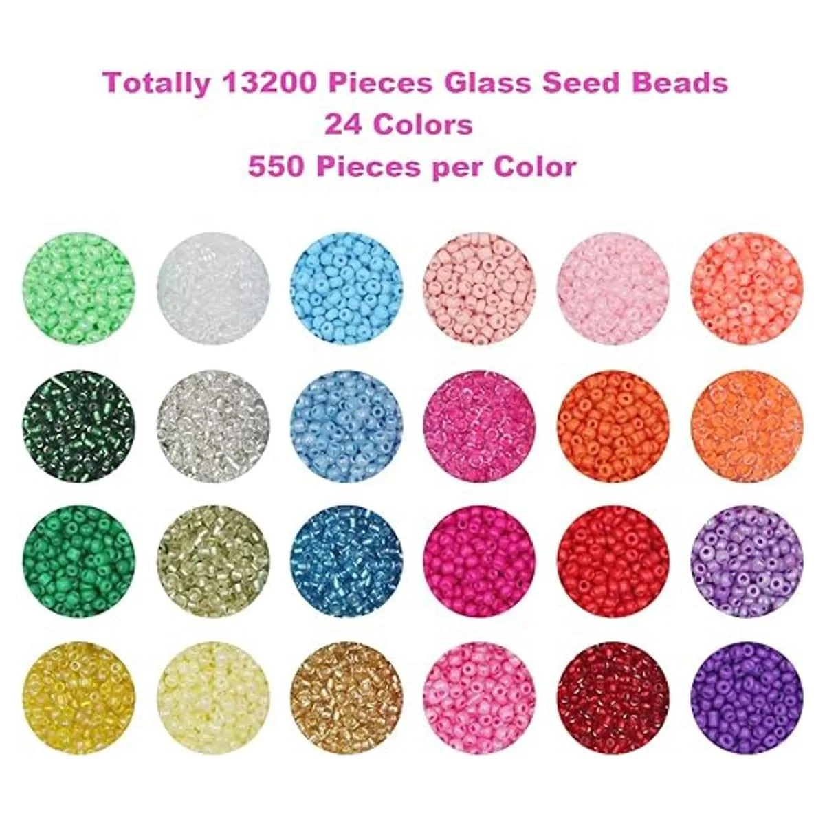 EuTengHao 13200Pcs Glass Seed Beads Small Craft Beads