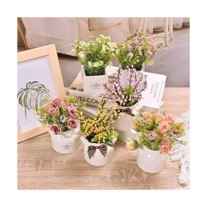 LUEUR 6 piezas de flores artificiales con arreglos