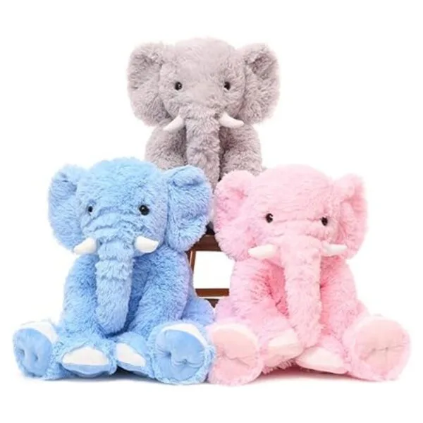 MorisMos Elefante azul de peluche de elefante suave para_4